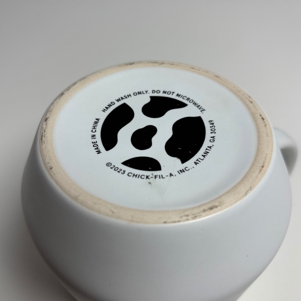 Chick Fil A Eat More Chicken Coffee Mug Double Sided Ceramic White‎ Logo 2023 - Picture 6 of 6
